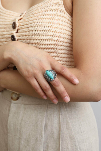 Laleh Marquise Turquoise Ring
