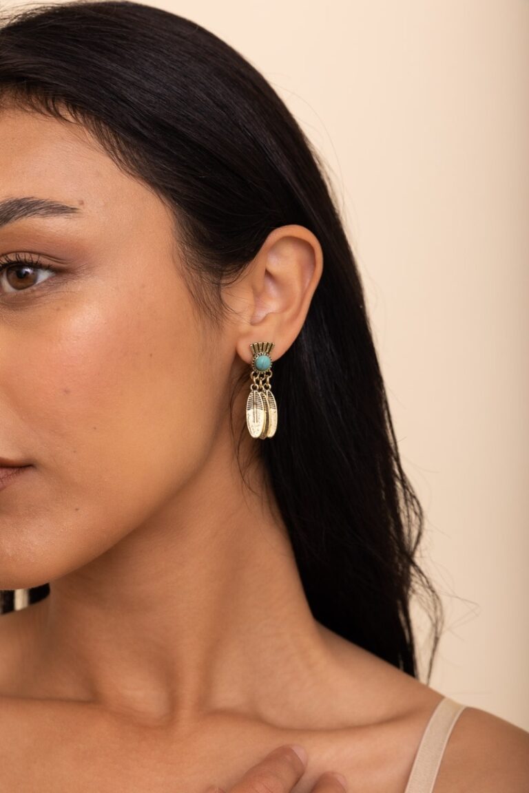bohemian-bronze-turquoise-feather-earring-vintage-style-boho-chic-handcrafted-jewelry