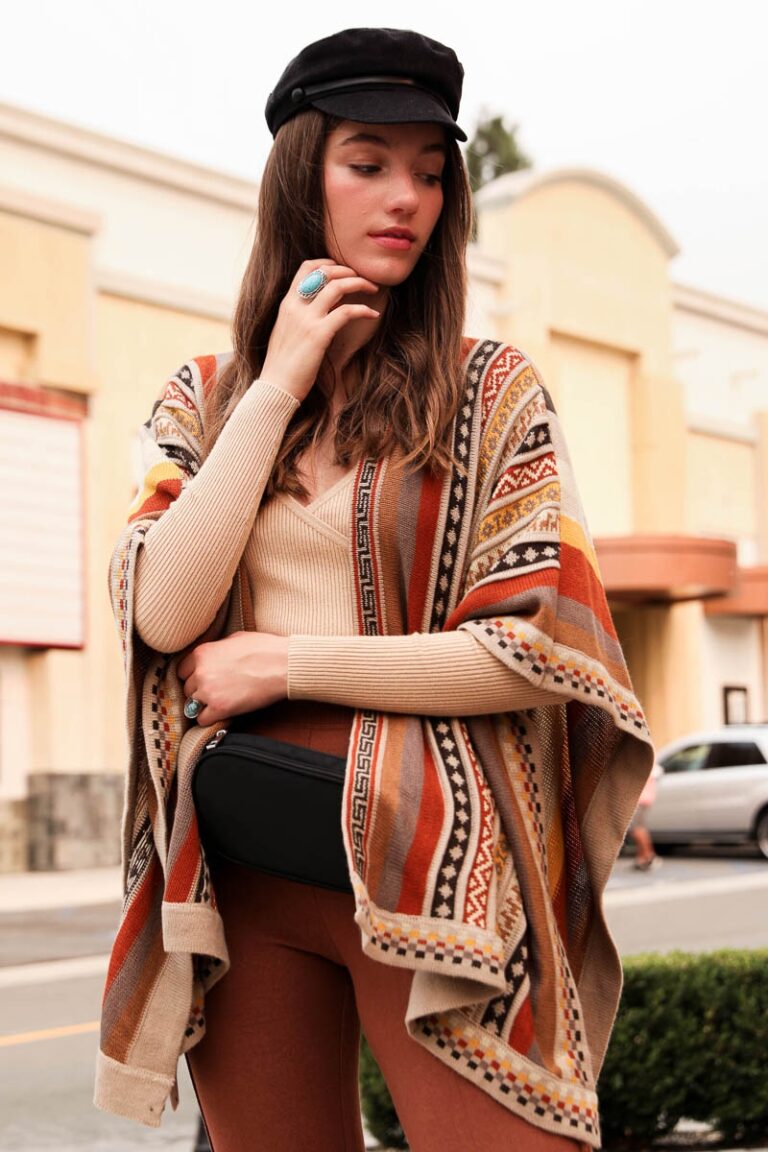 boho-vertical-stripe-pattern-ruana-camel