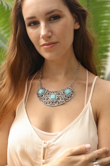 Setareh Palace Turquoise Pendant Necklace