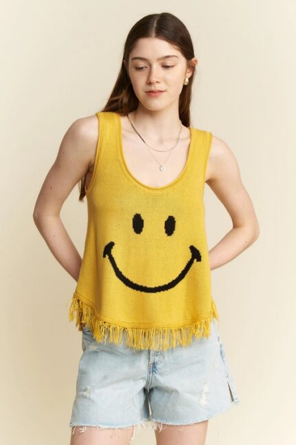 Arya Smiley Fringe Tank Top #2