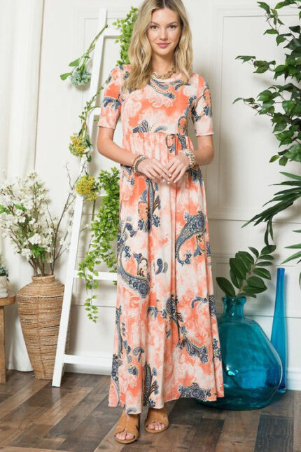 Arya Paisley Maxi Dress