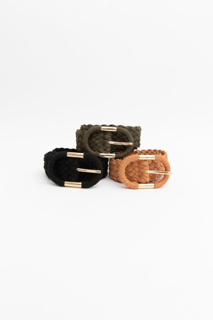 Naqsh Braided Suede Buckle Belt