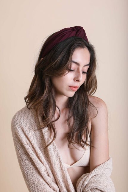 Golshan Wide Striped Topknot Headband