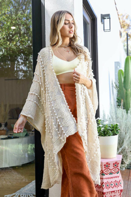 Baharestan Soft Embroidered Kimono