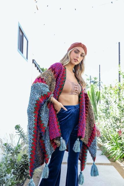Hazan Crochet Ruana
