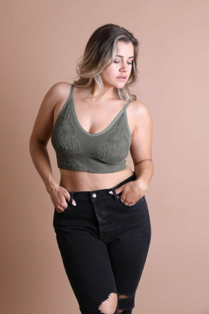 Shirin Seamless Padded Textured Brami Plus