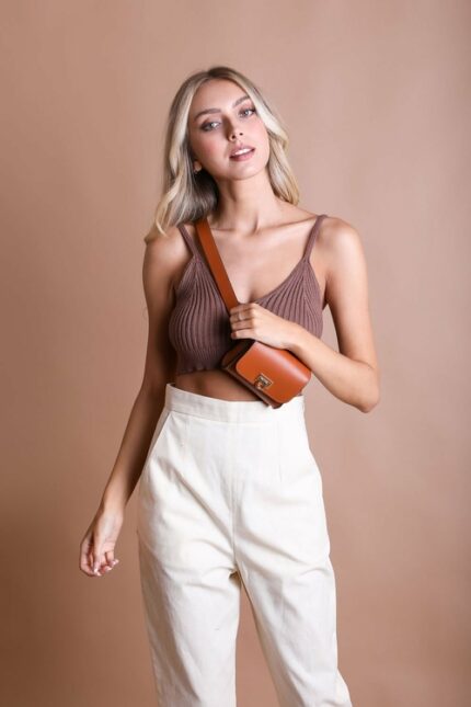 Roshan Faux Leather Belt Bag